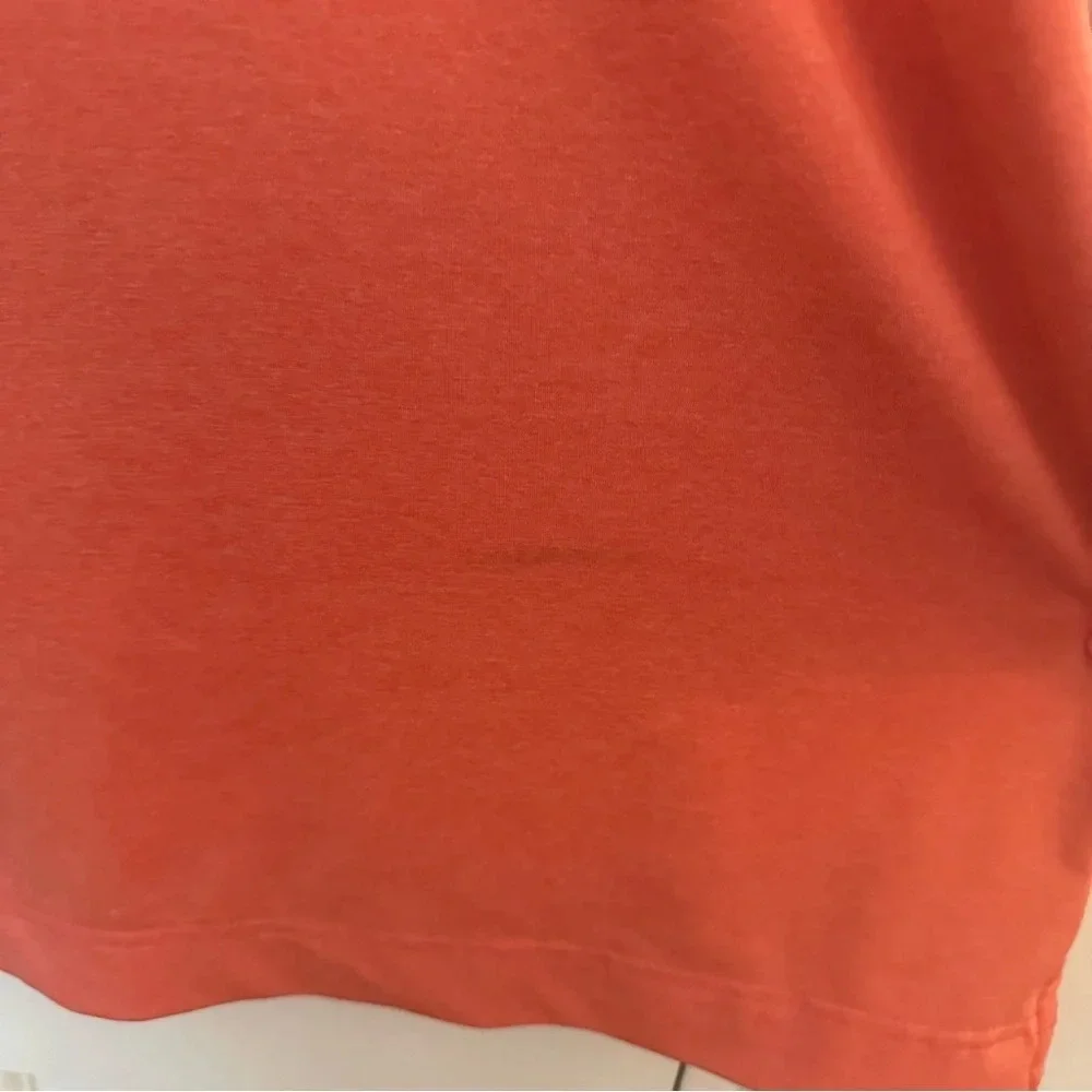 FOOTJOY FJ Men's Peach Golf Polo Shirt Medium Activewear Athletic Pink Orange - Picture 5 of 7